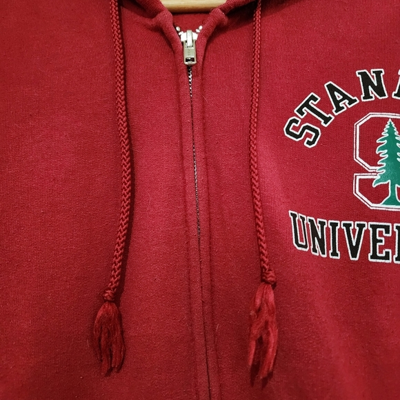Champion Authentic Stanford University Hooded Zip-up Sweatshirt Size Small - Picture 5 of 11